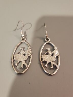 Dancing Couple Vintage Earring